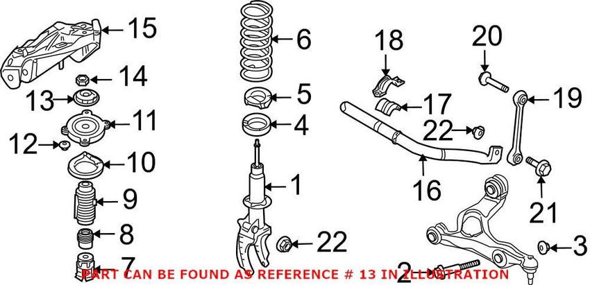 VW Shock Mount 7L0412327A
