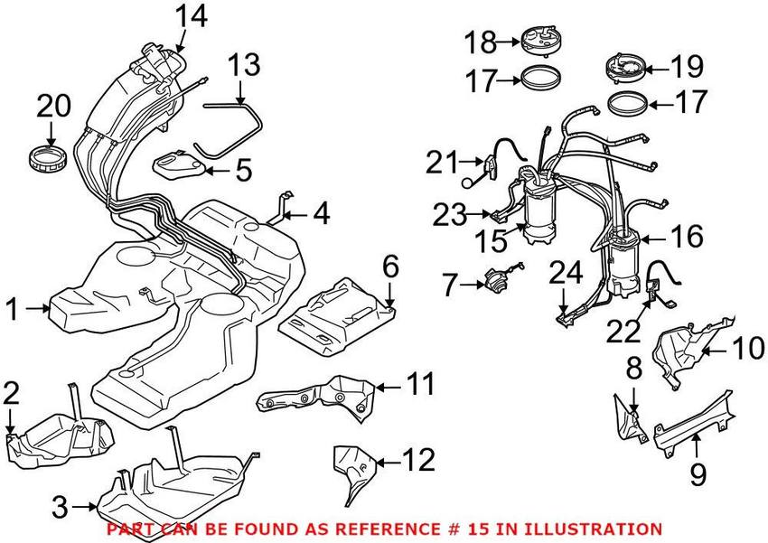 VW Electric Fuel Pump 7L6919088F