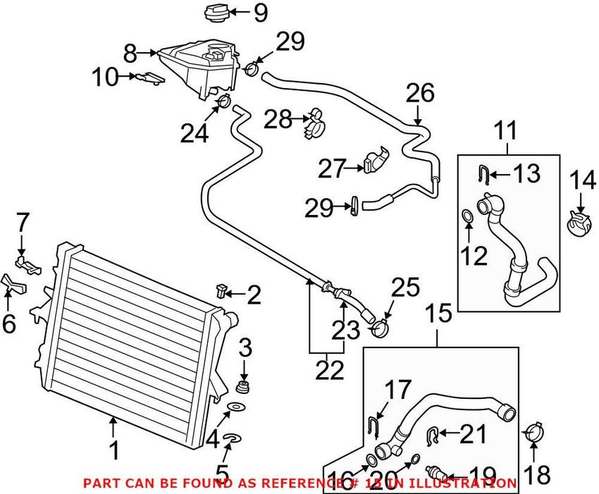 Audi Radiator Coolant Hose – Lower 7L8121051L