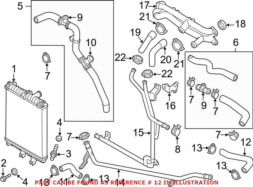 Audi Radiator Coolant Hose – Driver Side Lower 7L8121070AH