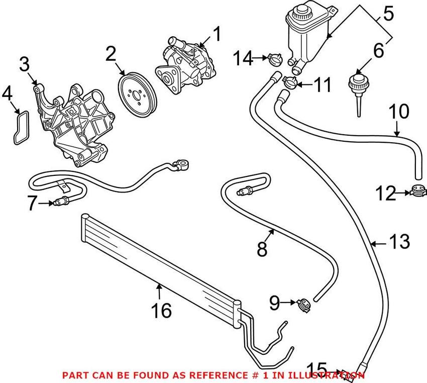 VW Power Steering Pump 7L8422154J