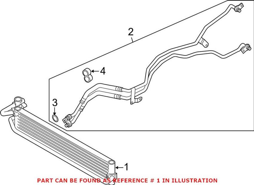 VW Automatic Transmission Oil Cooler 7P0317019A