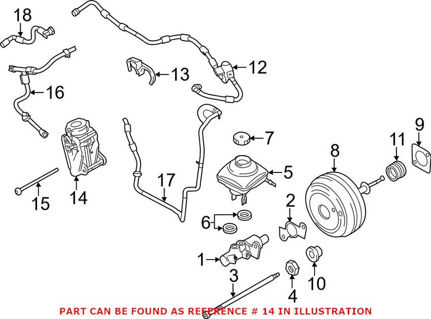 Porsche Power Brake Booster Vacuum Pump 7P0614215B – Genuine Porsche