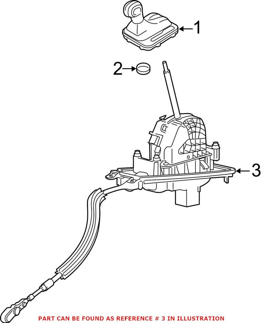 VW Automatic Transmission Shift Lever 7P1713025D