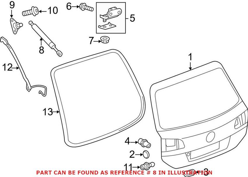 VW Tailgate Pull Down Motor 7P6827851FIIT