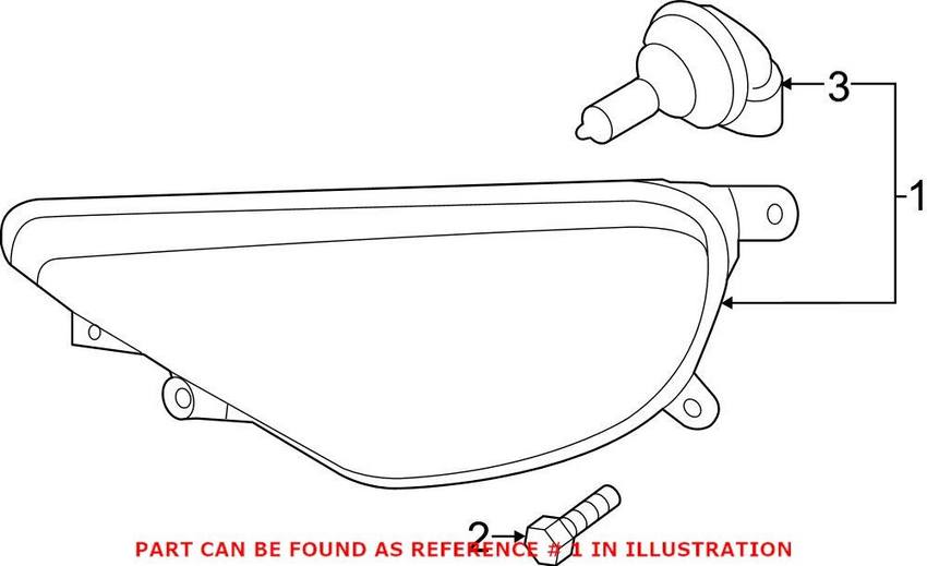 VW Fog Light – Front Passenger Side 7P6941700H