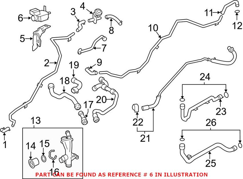 Porsche Secondary Air Injection Control Valve 7PP906283F – Genuine Porsche