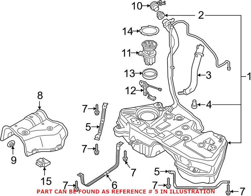 Audi Fuel Tank Strap – Driver Side 80A201653