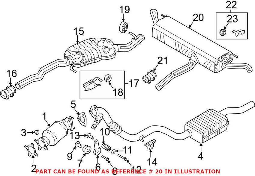 Audi Exhaust Resonator 80A253609G