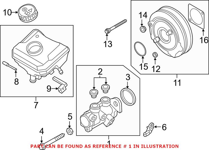 Audi Brake Master Cylinder 80A611021B – Genuine VW/Audi