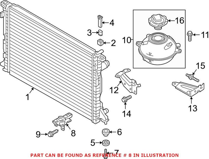 Radiator Mount Bracket – Driver Side