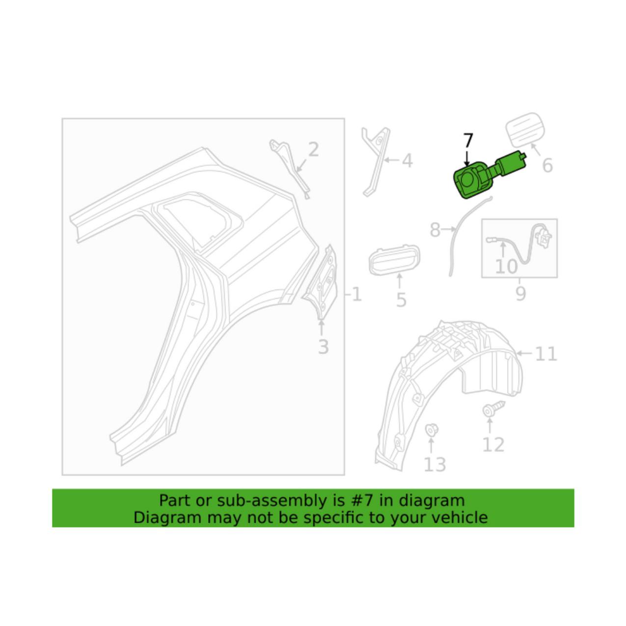 Audi Fuel Filler Housing 80A809906 – Genuine VW/Audi