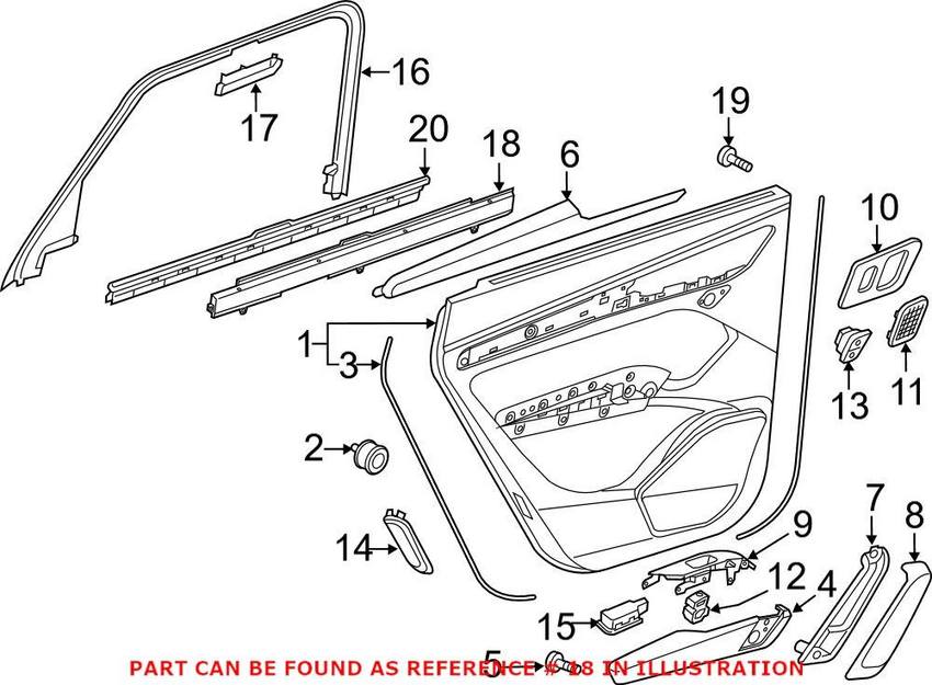 Audi Window Shade – Rear Driver Side 80A861333AQBC