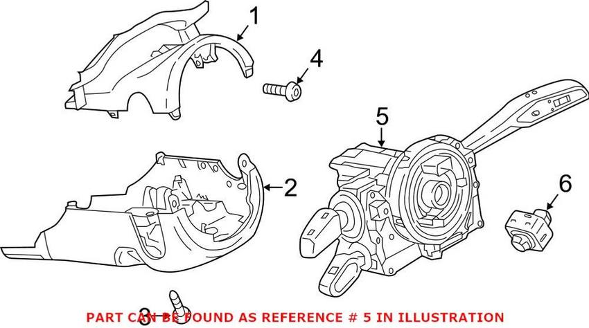 Audi Turn Signal / Combination Lever 80A907129BR – Genuine VW/Audi