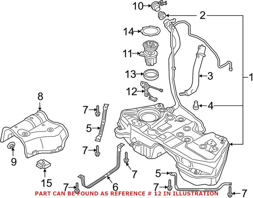 Audi Fuel Sender and Hanger Assembly 80A919047H