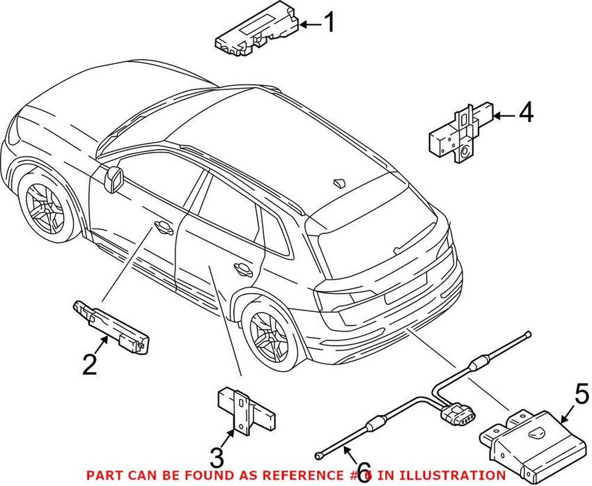 Audi Keyless Entry Sensor 80A962239