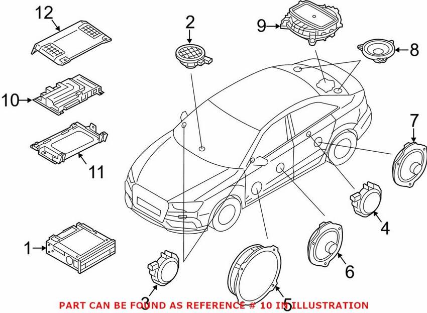 Audi Radio Amplifier 81A035466