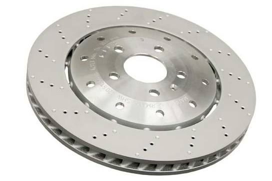 Audi Disc Brake Rotor – Rear (356mm) (Cross-Drilled) 420615601F