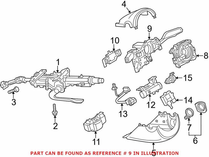 Audi Turn Signal / Combination Lever 82A953521CG – Genuine VW/Audi