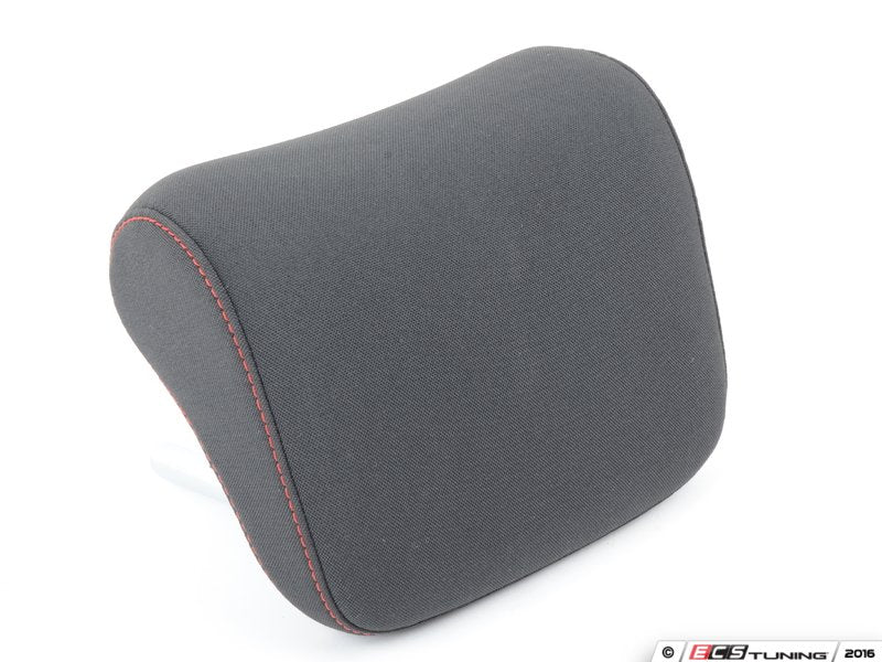 Rear center headrest - Titanium Black/Red Stitching