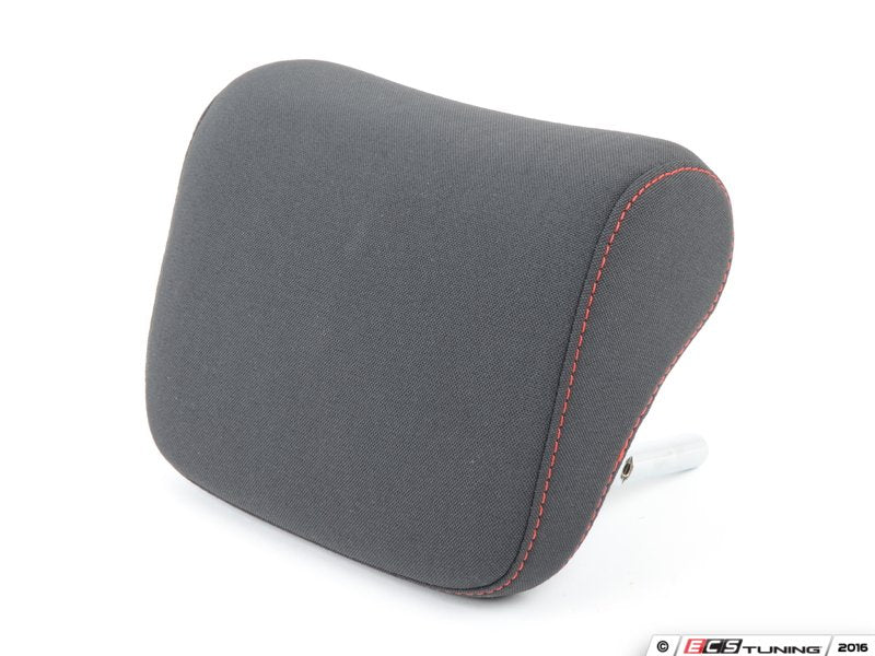 Rear center headrest - Titanium Black/Red Stitching