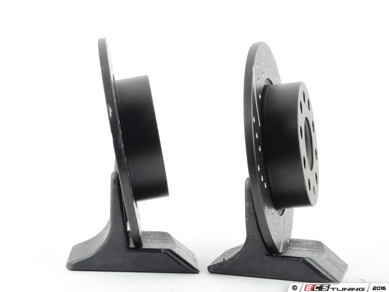 Rear Dimpled & Slotted Brake Rotors - Pair (253x10)