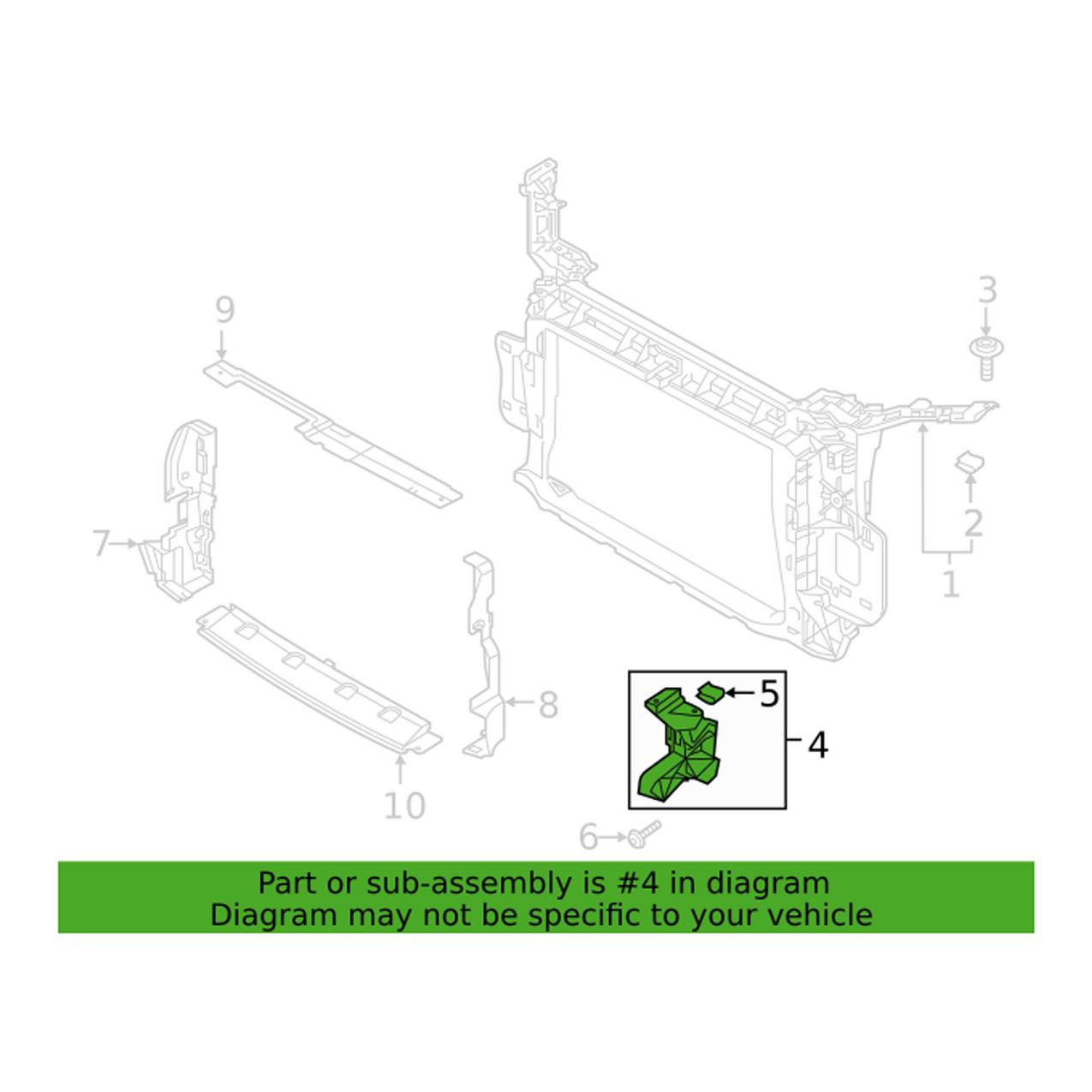 Audi Headlight Bracket – Driver Side