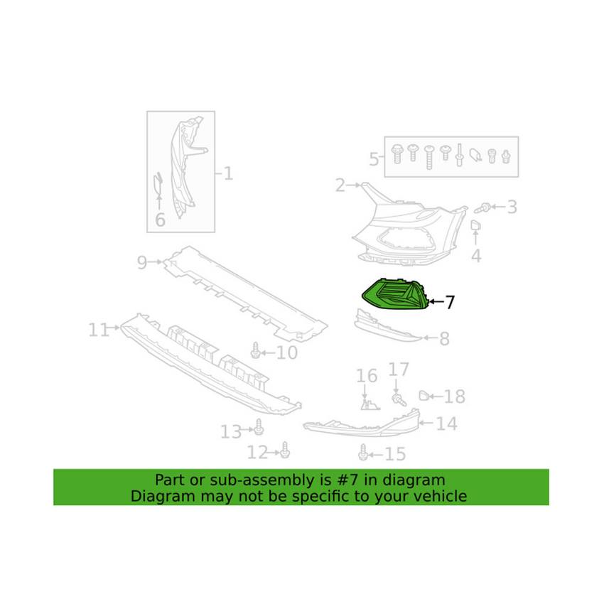 Audi Grille – Front Passenger Side Upper