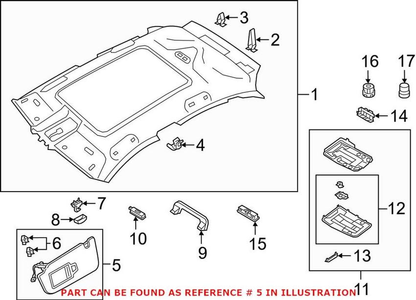 Audi Sun Visor – Driver Side