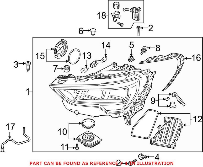 Audi Headlight Assembly – Front Driver Side