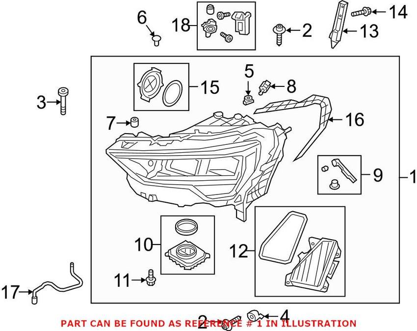 Audi Headlight Assembly – Front Driver Side