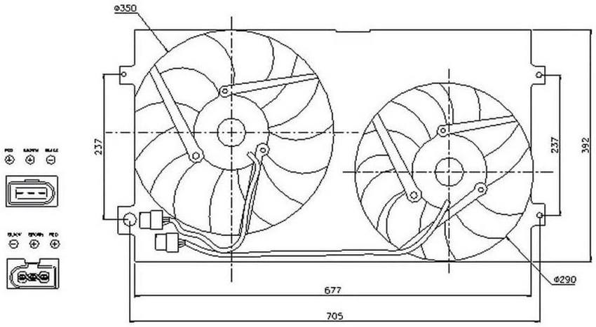 VW Auxillary Cooling Fan Assembly 1C0959455C – Nissens 85250