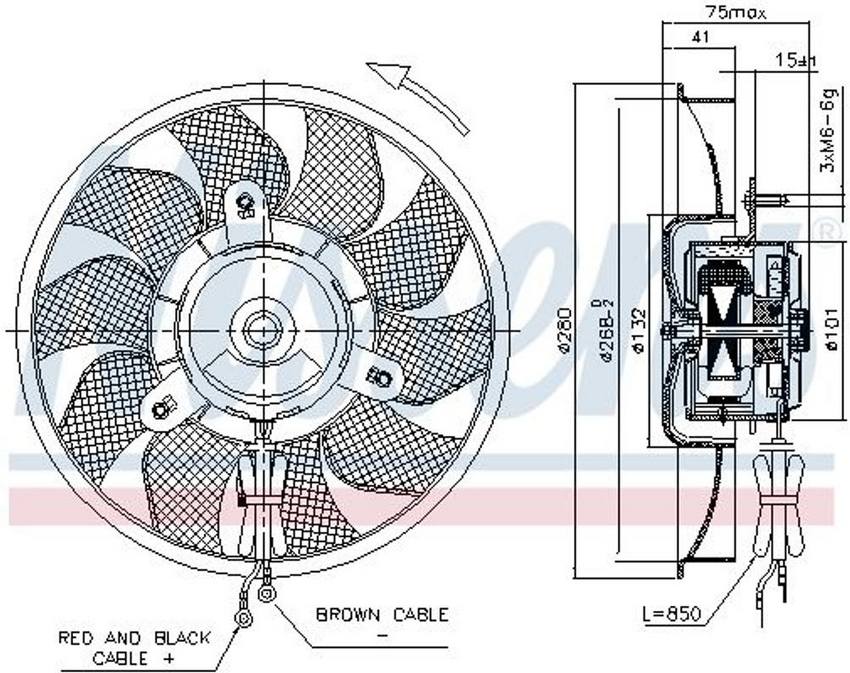 Audi Auxiliary Cooling Fan Assembly 4A0959455C – Nissens 85548