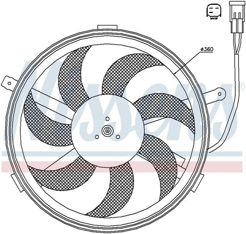 Mini Auxiliary Cooling Fan Assembly 17422752632 – Nissens 85631