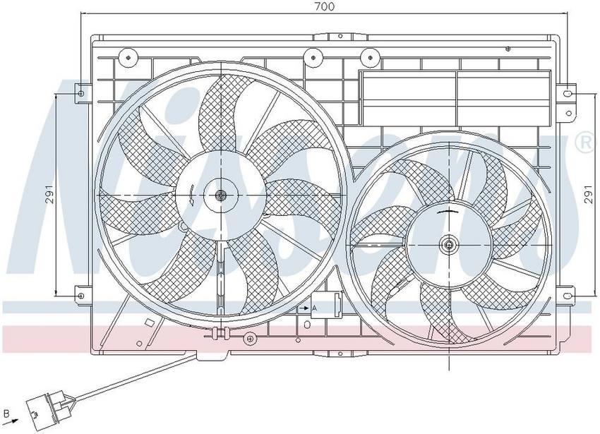 Audi VW Engine Cooling Fan Motor – Nissens 85643