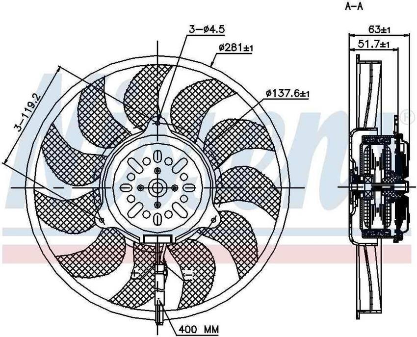 A/C Condenser Fan Assembly – Passenger Side