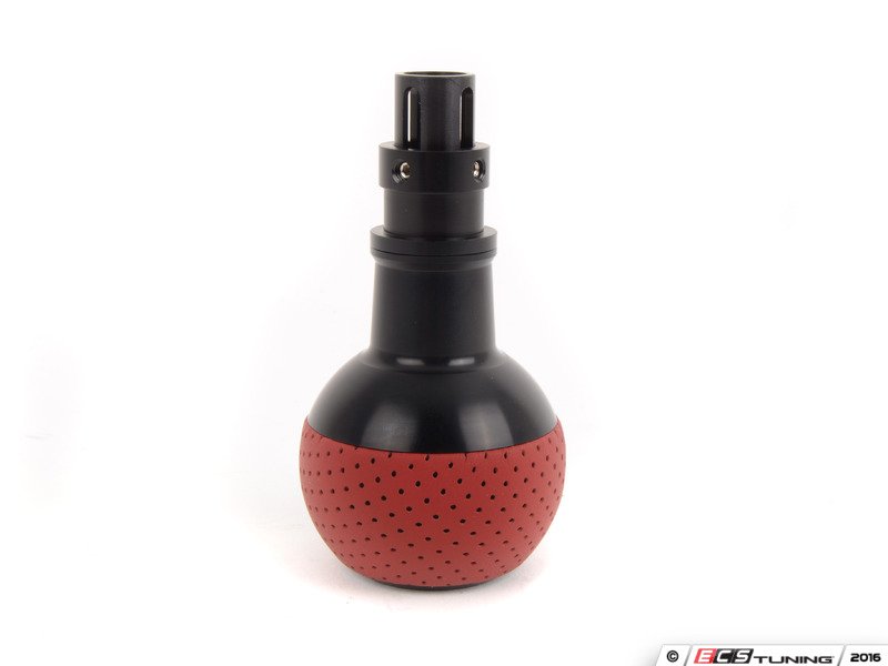 BFI Heavy Weight Shift Knob SCHWARZ - Magma Red Air Leather