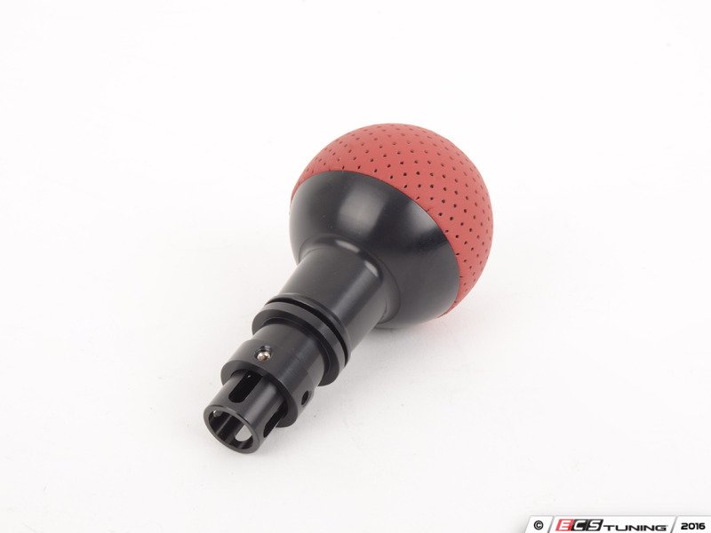 BFI Heavy Weight Shift Knob SCHWARZ - Magma Red Air Leather