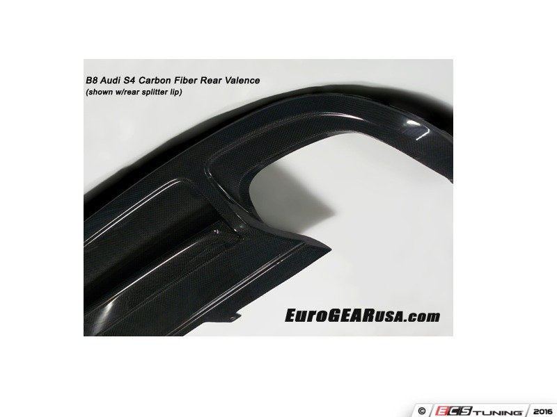 Carbon Fiber Rear Valance w/Rear Splitter