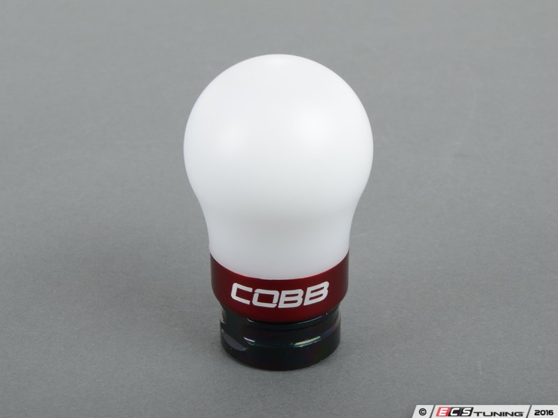 COBB Knob - White Knob with Race Red Ring