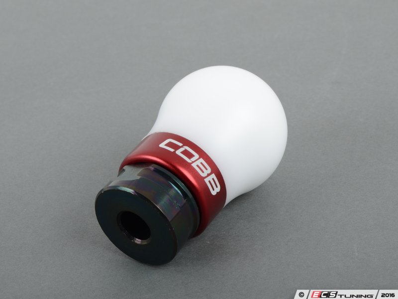 COBB Knob - White Knob with Race Red Ring