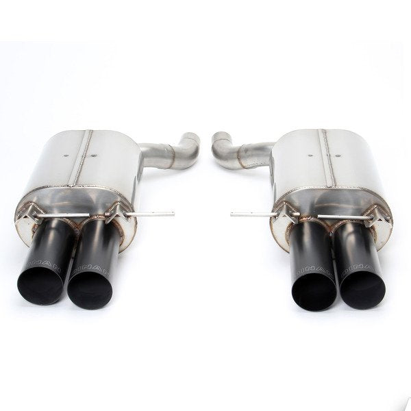 Stainless Axle-Back Exhaust - Black Tips