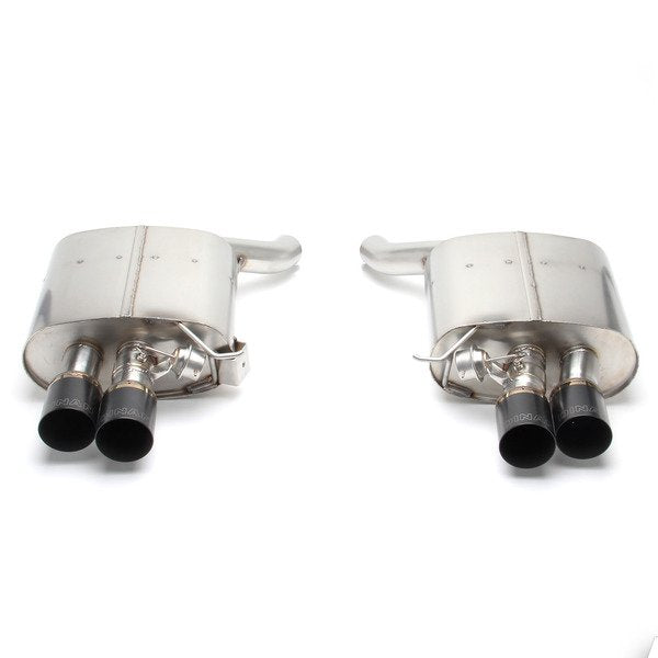 Stainless Axle-Back Exhaust - Black Tips