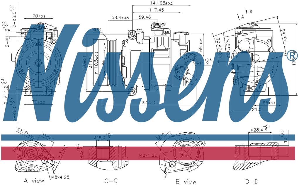 Audi Porsche A/C Compressor 890757 – Nissens