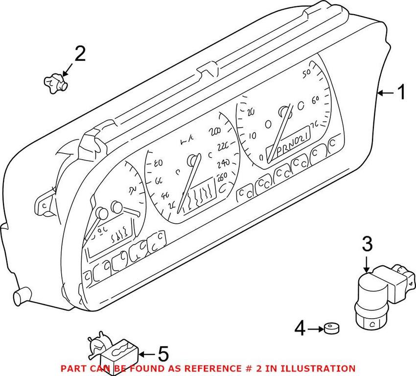 VW Light Bulb (Instrument Panel) (Clear w/ Green Base) 893919040A