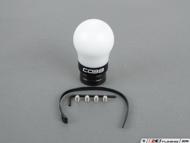 COBB Knob - White Knob with Stealth Black Ring