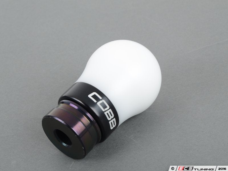 COBB Knob - White Knob with Stealth Black Ring