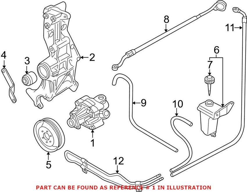 Audi VW Power Steering Pump (New) 8D0145156K