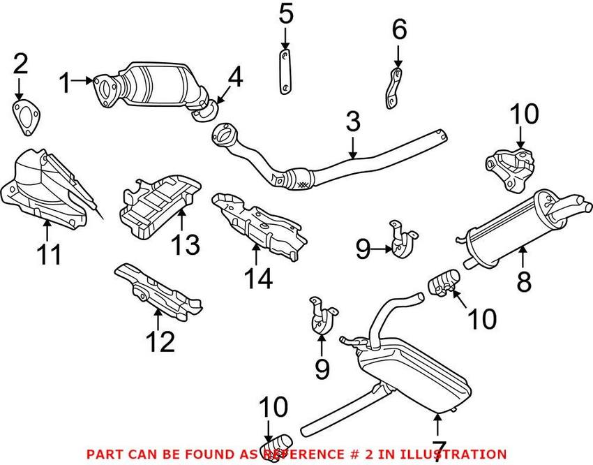 Audi VW Exhaust Gasket – Turbo to Catalytic Converter 8D0253115