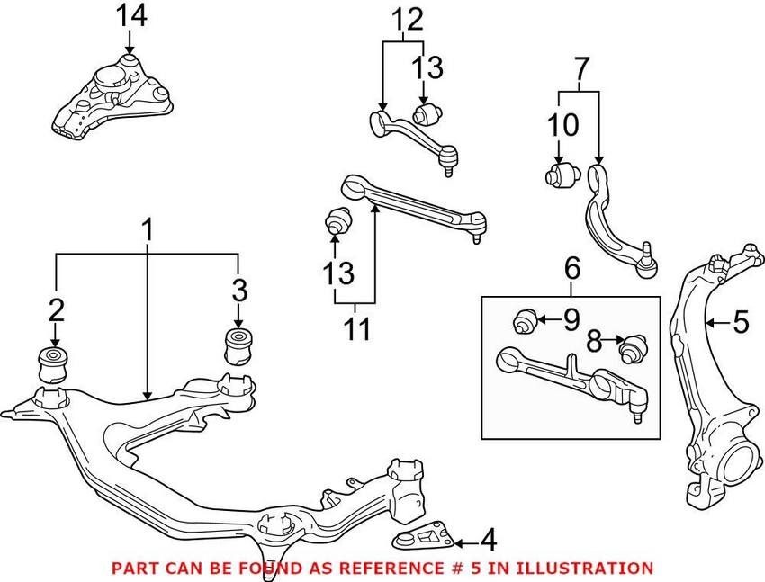 Audi VW Steering Knuckle – Front Driver Side (75mm) 8D0407257AL